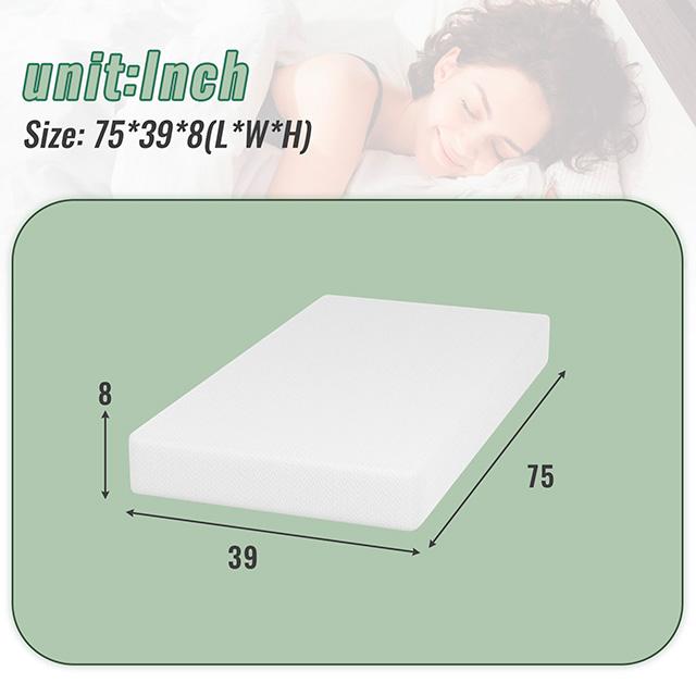 Coreopsis 8" Twin Memory Foam Wave Comfort - Carl's Furniture (Garden City, KS)