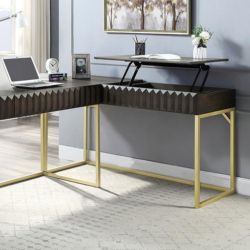 FREIBURG Corner Desk, Walnut - Carl's Furniture (Garden City, KS)