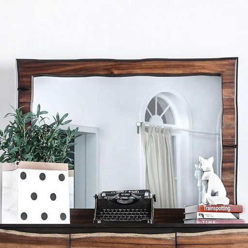 Fulton Dark Oak/Dark Walnut Mirror - Carl's Furniture (Garden City, KS)