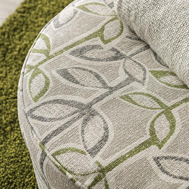 GARDNER Ottoman, Gray/Green - Carl's Furniture (Garden City, KS)