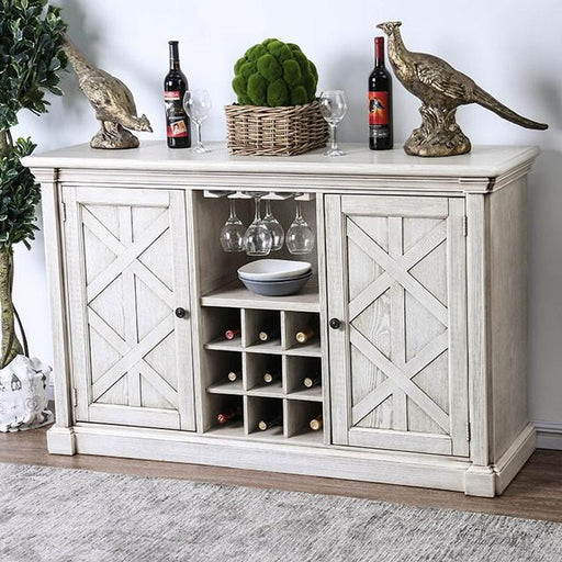 Georgia Antique White/Gray Server - Carl's Furniture (Garden City, KS)