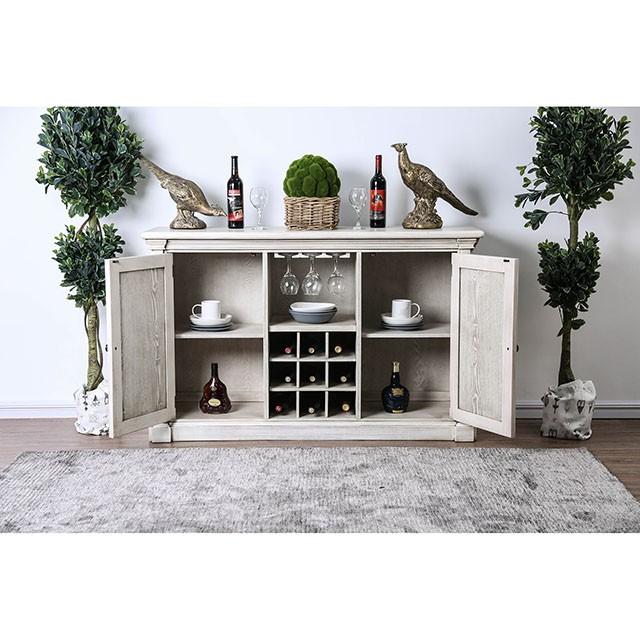 Georgia Antique White/Gray Server - Carl's Furniture (Garden City, KS)