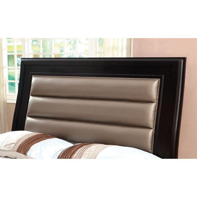 Golva Bed Beige & Black - Carl's Furniture (Garden City, KS)