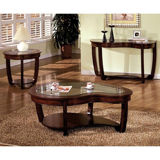 Crystal Falls Dark Cherry Coffee Table - Carl's Furniture (Garden City, KS)