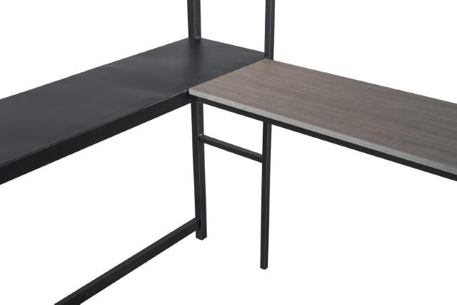Cybill Full Loft Bed White, Silver, & Black - Carl's Furniture (Garden City, KS)