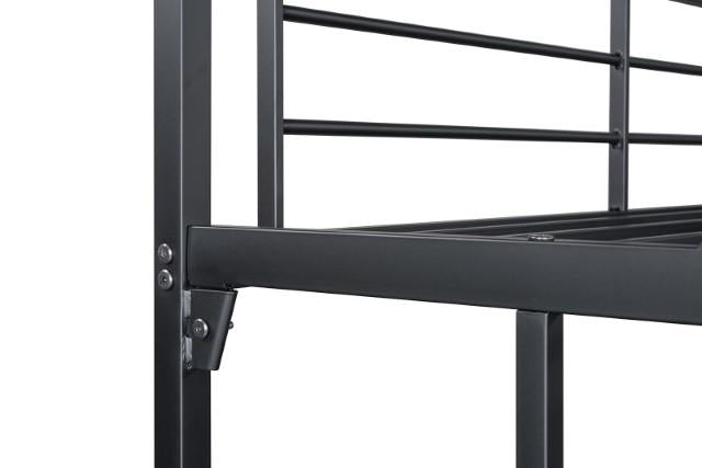 Cybill Full Loft Bed White, Silver, & Black - Carl's Furniture (Garden City, KS)