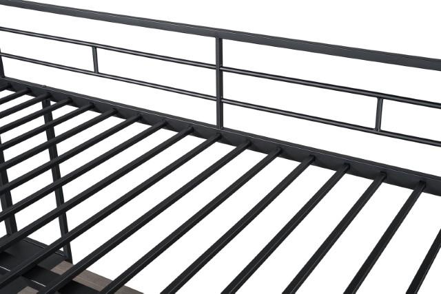 Cybill Full Loft Bed White, Silver, & Black - Carl's Furniture (Garden City, KS)