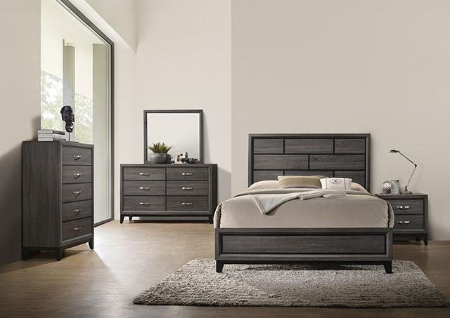 Errico Bed Grey & White - Carl's Furniture (Garden City, KS)
