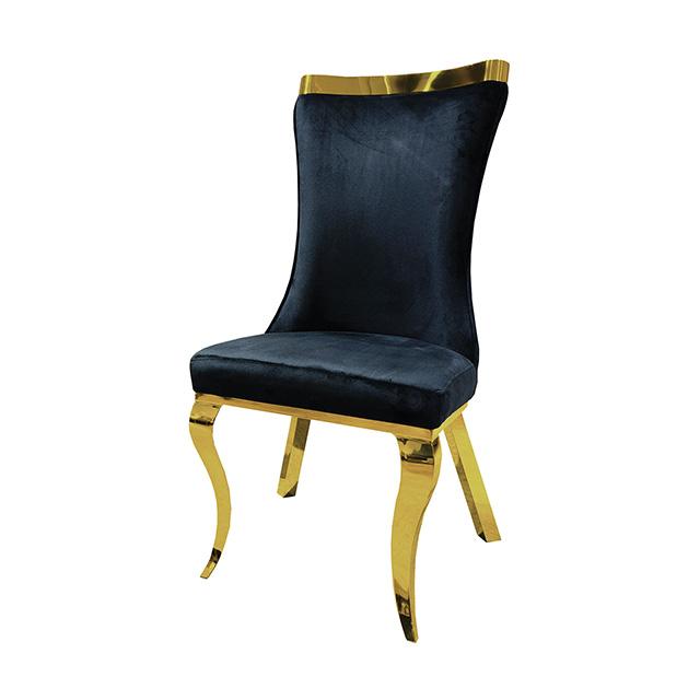 Basilicata Gold Chair (2/CTN) White, Gray, & Black - Carl's Furniture (Garden City, KS)