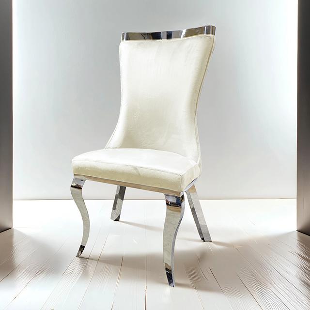 Basilicata Gold Chair (2/CTN) White, Gray, & Black - Carl's Furniture (Garden City, KS)