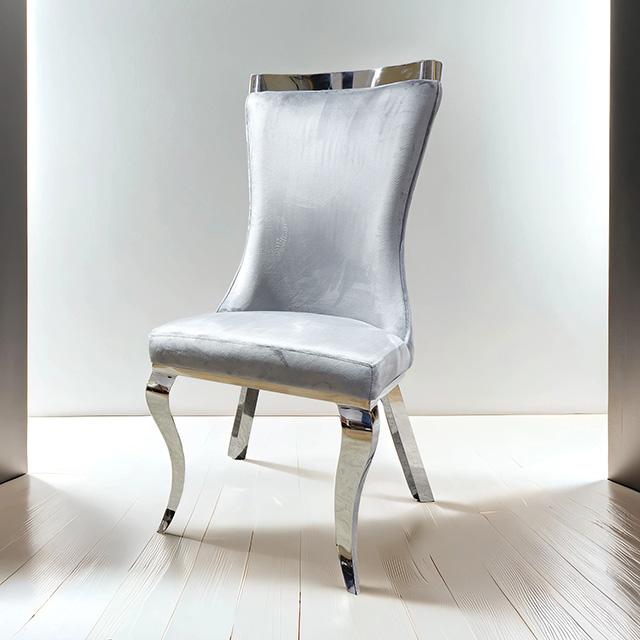 Basilicata Gold Chair (2/CTN) White, Gray, & Black - Carl's Furniture (Garden City, KS)