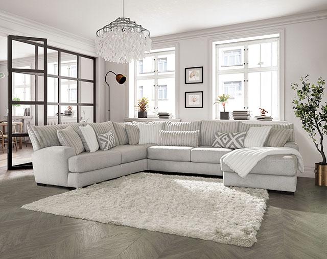 HERMISTON Sectional, Gray - Carl's Furniture (Garden City, KS)