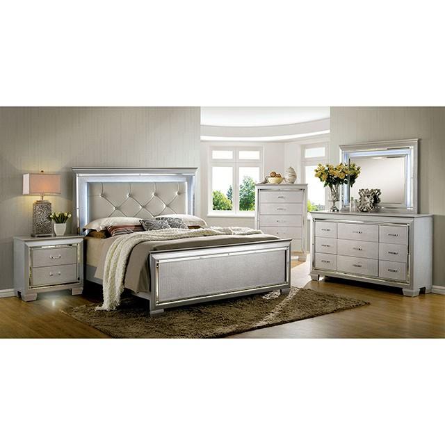 BELLANOVA Silver Night Stand - Carl's Furniture (Garden City, KS)