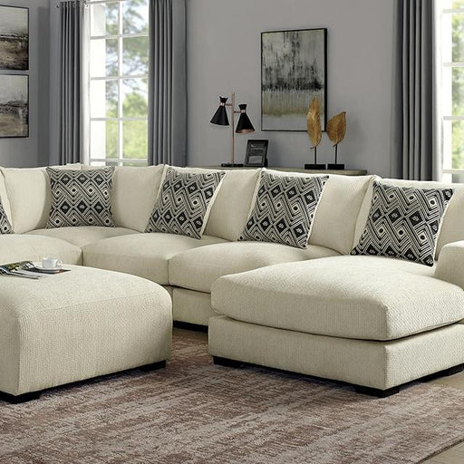 Kaylee U-Sectional w/ Right Chaise + Ottoman - Carl's Furniture (Garden City, KS)