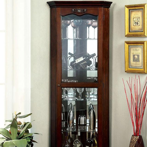 ORTLEY Walnut Curio - Carl's Furniture (Garden City, KS)