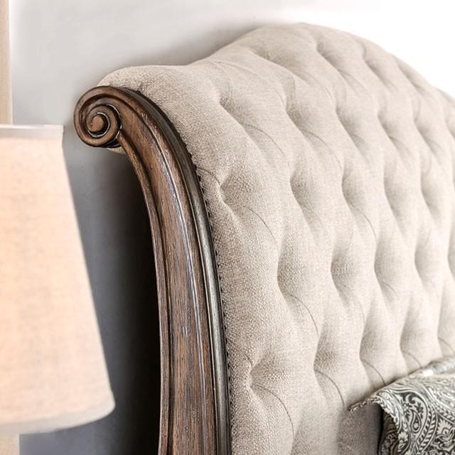 LYSANDRA Beige/Rustic Natural Tone Cal.King, E.King, & Queen Bed - Carl's Furniture (Garden City, KS)