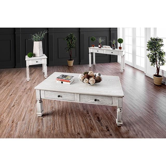 Joliet Antique White Coffee Table - Carl's Furniture (Garden City, KS)