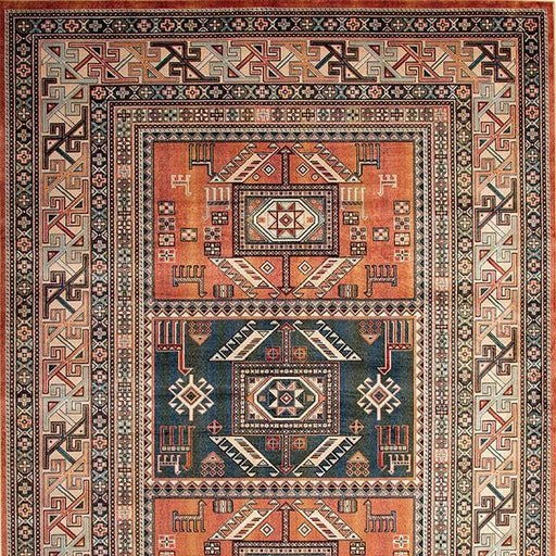 Mortsel Orange/Multi 5'3" X 7'6" Area Rug - Carl's Furniture (Garden City, KS)