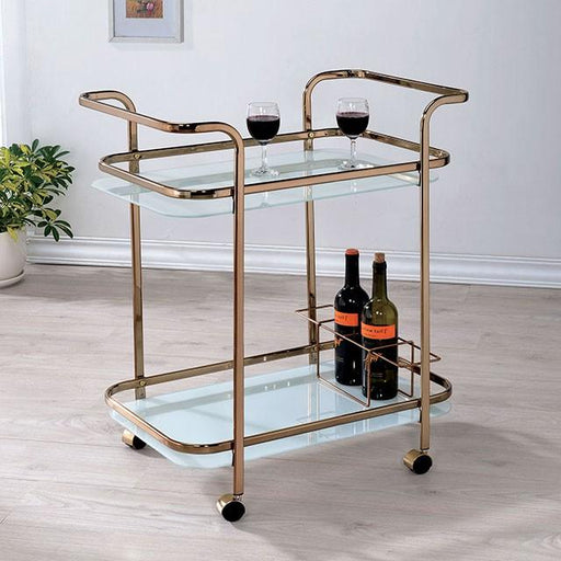 TIANA Champagne Serving Cart - Carl's Furniture (Garden City, KS)