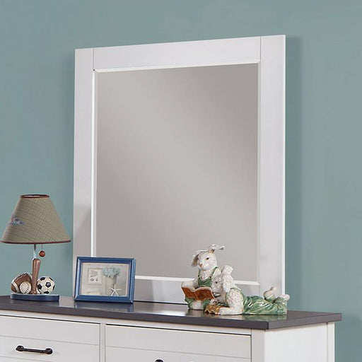 PRIAM Mirror, White/Gray - Carl's Furniture (Garden City, KS)