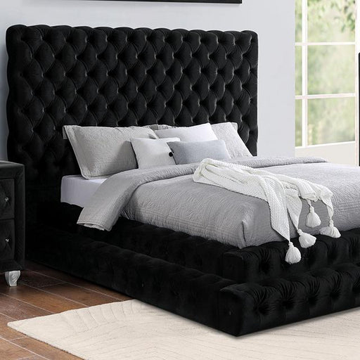STEFANIA E.King & Queen Bed, Black & Gray - Carl's Furniture (Garden City, KS)