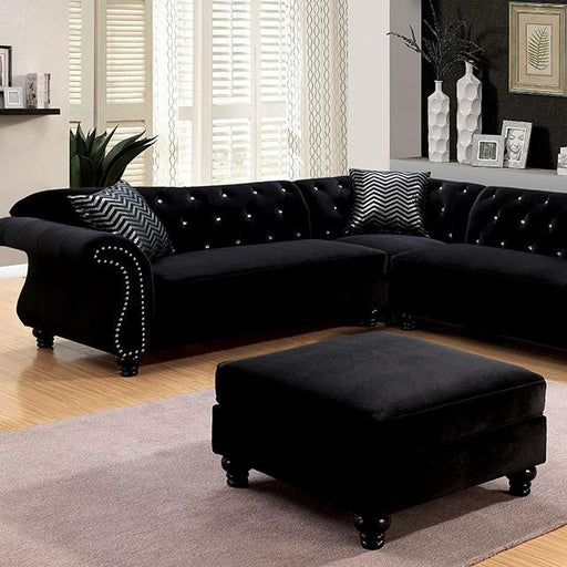 JOLANDA II Black Sectional, Black - Carl's Furniture (Garden City, KS)