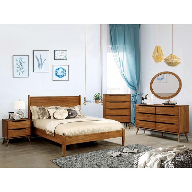 LENNART I Gray & Oak Full Twin Bed - Carl's Furniture (Garden City, KS)