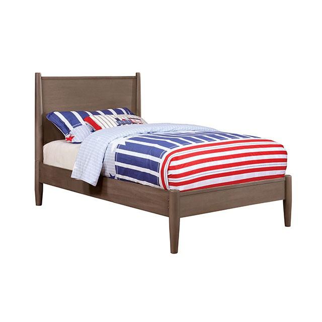 LENNART I Gray & Oak Full Twin Bed - Carl's Furniture (Garden City, KS)