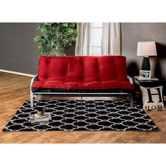 KNOX Red 8" Red/Black Futon Mattress w/ Inner Spring - Carl's Furniture (Garden City, KS)