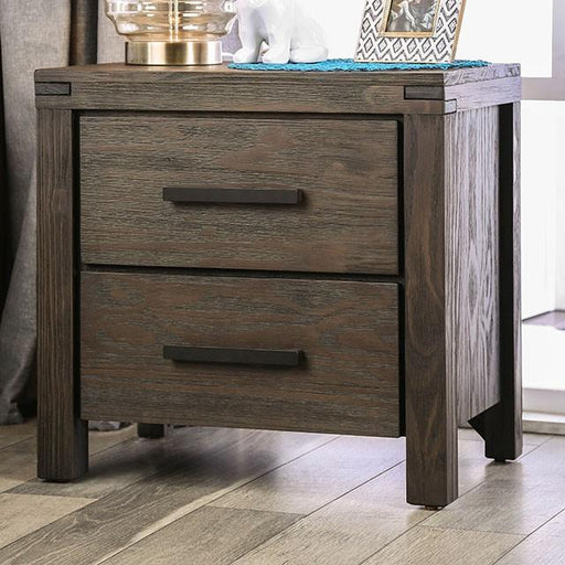 Rexburg Wire-Brushed Rustic Brown Night Stand - Carl's Furniture (Garden City, KS)