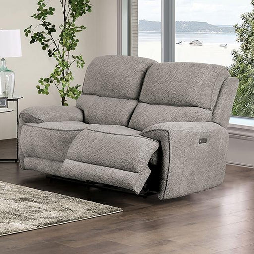 MORCOTE Power Loveseat, Light Gray - Carl's Furniture (Garden City, KS)