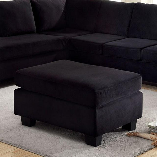 LOMMA Black Ottoman - Carl's Furniture (Garden City, KS)