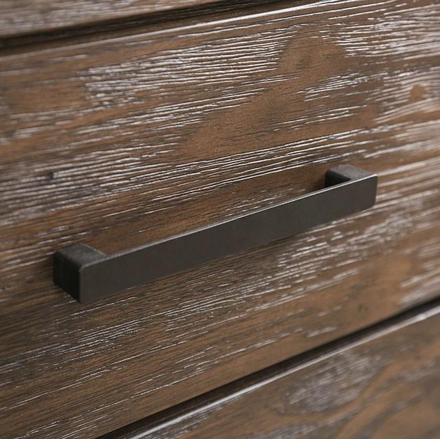 Rexburg Wire-Brushed Rustic Brown Night Stand - Carl's Furniture (Garden City, KS)