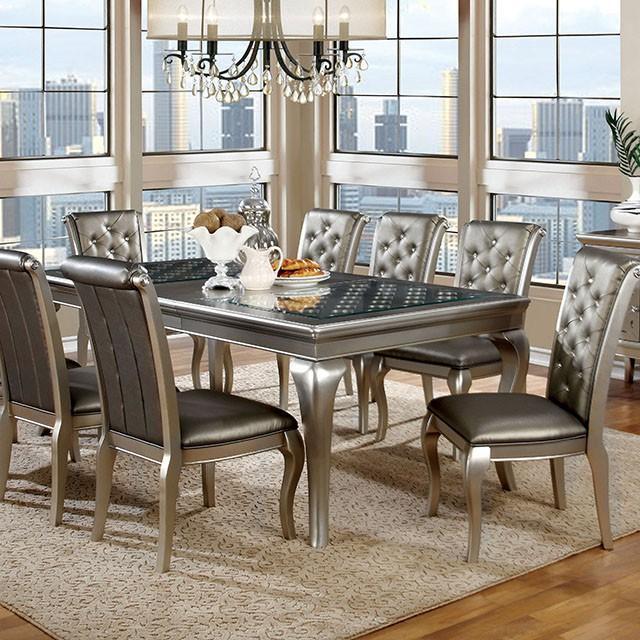 Amina Champagne Dining Table - Carl's Furniture (Garden City, KS)