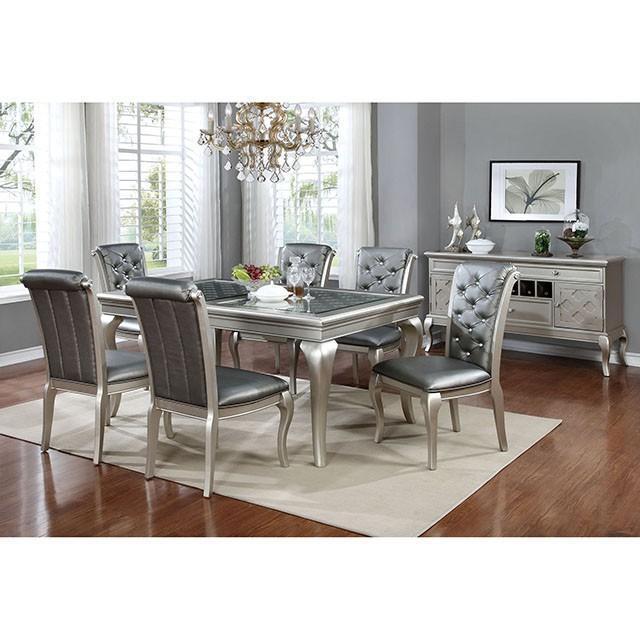 Amina Champagne Dining Table - Carl's Furniture (Garden City, KS)