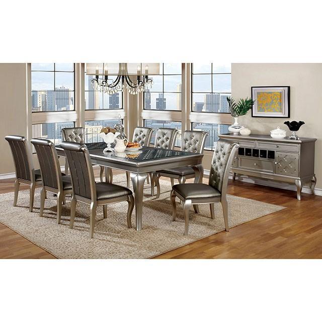 Amina Champagne Dining Table - Carl's Furniture (Garden City, KS)