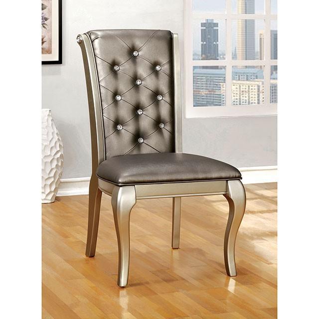 Amina Champagne Dining Table - Carl's Furniture (Garden City, KS)