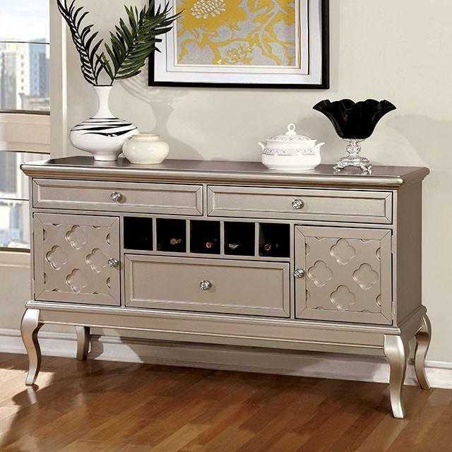 Amina Champagne Dining Table - Carl's Furniture (Garden City, KS)