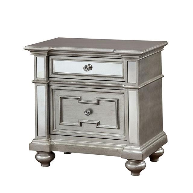 Salamanca Silver Night Stand - Carl's Furniture (Garden City, KS)