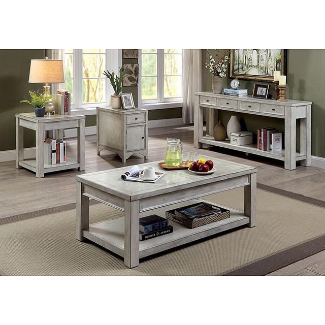 Meadow Antique White Sofa Table - Carl's Furniture (Garden City, KS)