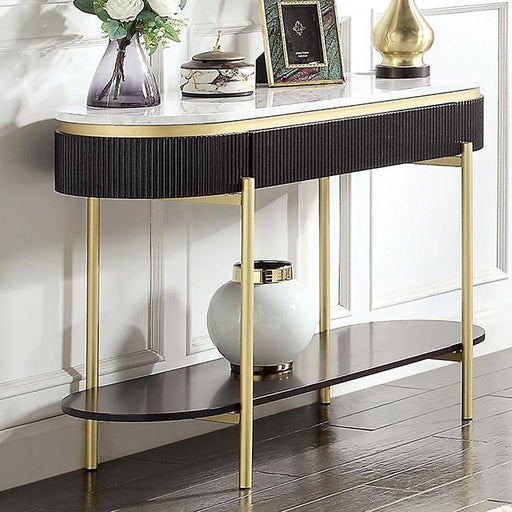 KOBLENZ Sofa Table, Dark Walnut - Carl's Furniture (Garden City, KS)
