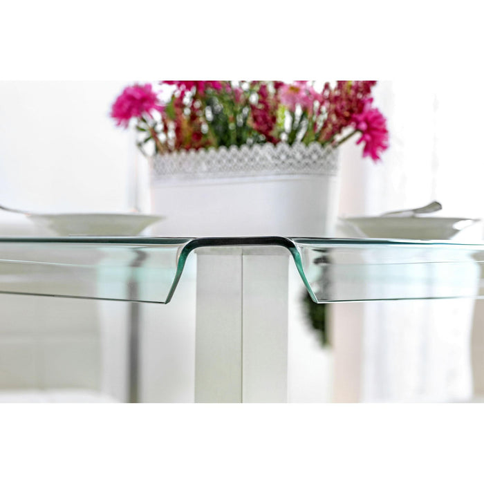 Richfield II Silver/Chrome Counter Ht. Table - Carl's Furniture (Garden City, KS)