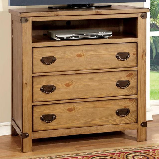 PIONEER Weathered Elm Media Chest - Carl's Furniture (Garden City, KS)