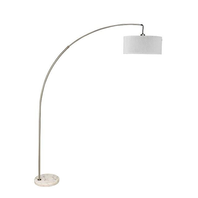 Jess Brushed Steel Arch Lamp - Carl's Furniture (Garden City, KS)
