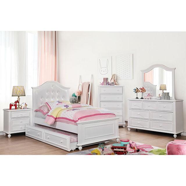 OLIVIA White Trundle - Carl's Furniture (Garden City, KS)