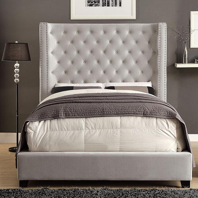 ROSABELLE E.King & Queen Bed, Black, Gray, & Ivory, - Carl's Furniture (Garden City, KS)