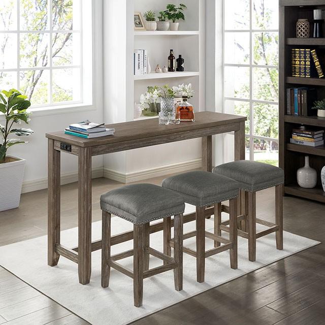 Caerleon 3 & 4 Piece Counter Ht. Set Gray & Blue - Carl's Furniture (Garden City, KS)