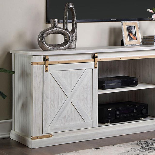 BORREGO TV Stand, Antique White - Carl's Furniture (Garden City, KS)