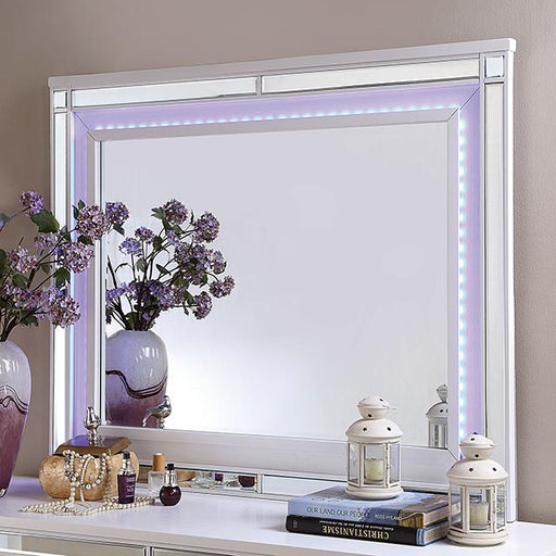 BRACHIUM Mirror, White - Carl's Furniture (Garden City, KS)