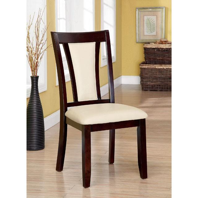 BRENT Dark Cherry/Ivory Side Chair (2/CTN) - Carl's Furniture (Garden City, KS)